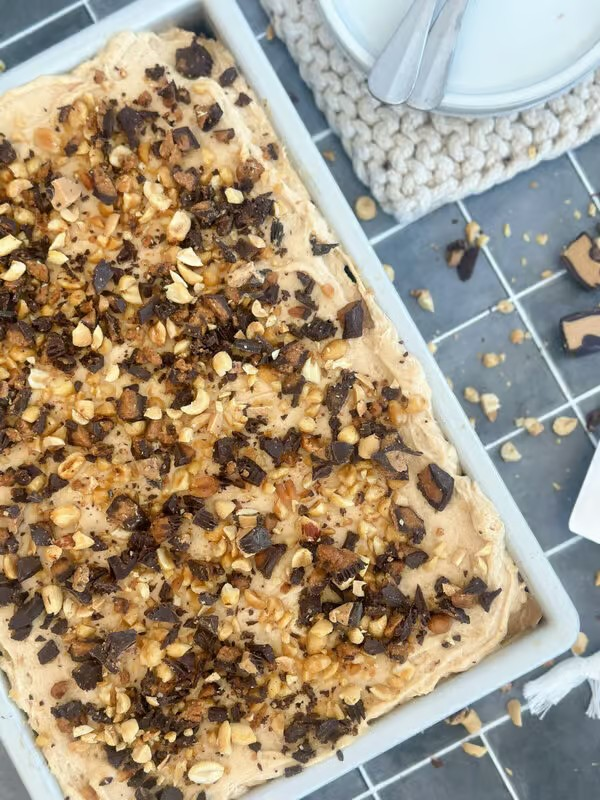 Decadent Chocolate Peanut Butter Poke Cake