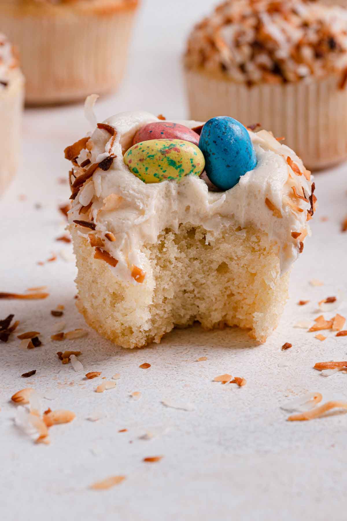 Coconut Caramel Cupcakes ready to serve