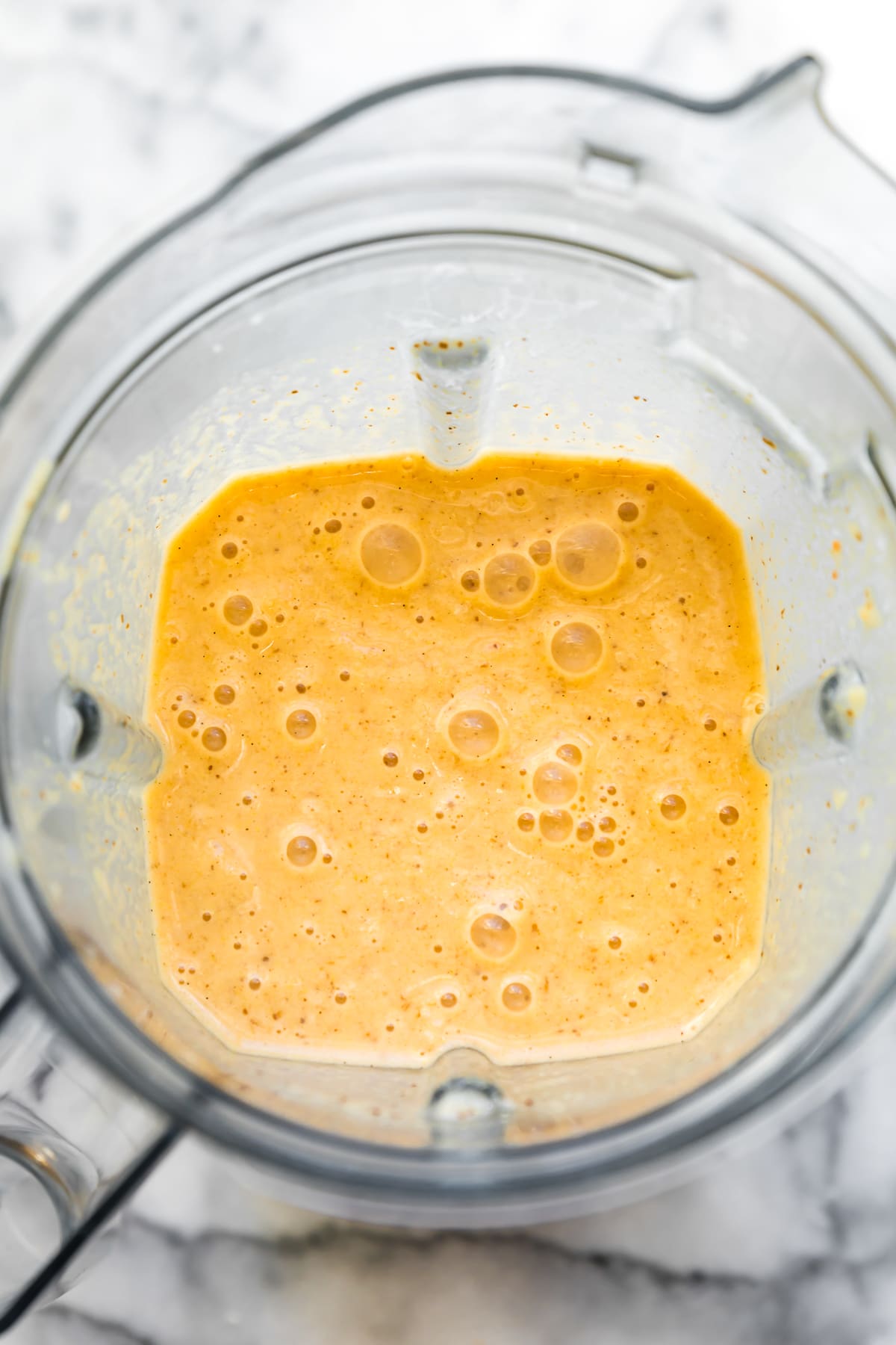 Carrot Banana Protein Smoothie ready to serve