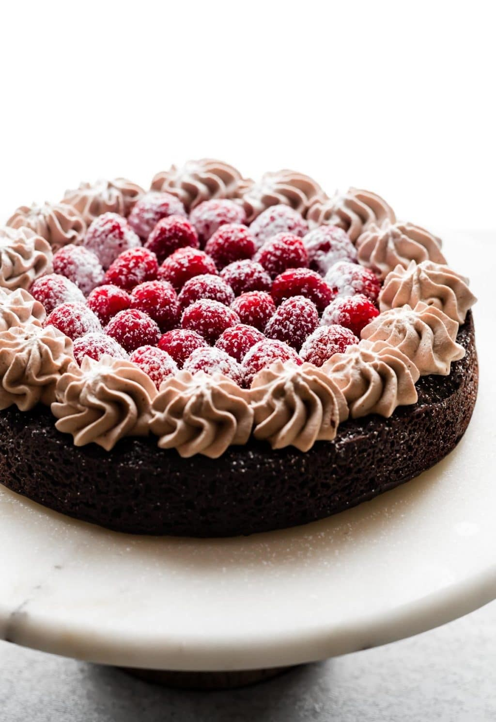Flourless Chocolate Cake (With Mocha Whipped Cream)