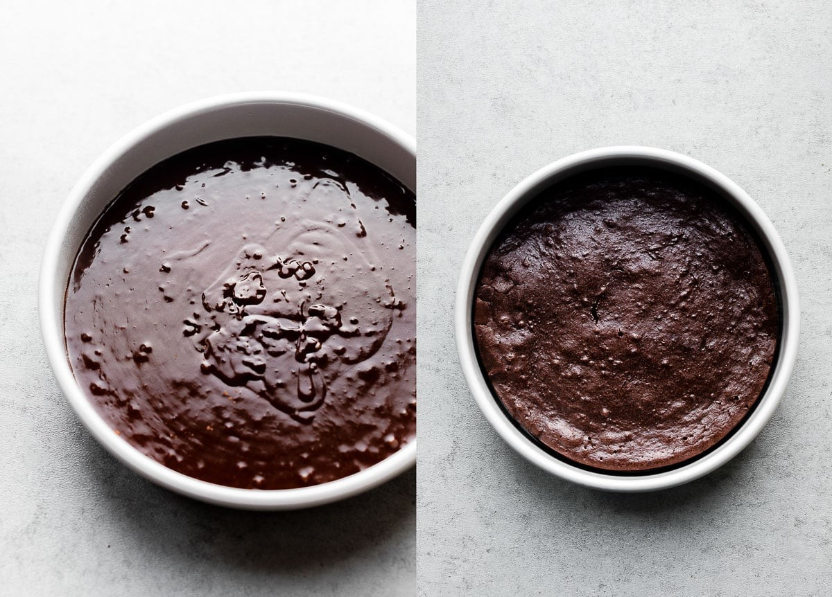 Wait for the cake pan to cool