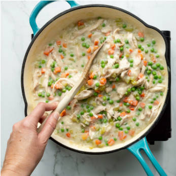 Add the ingredients and cook until thickened