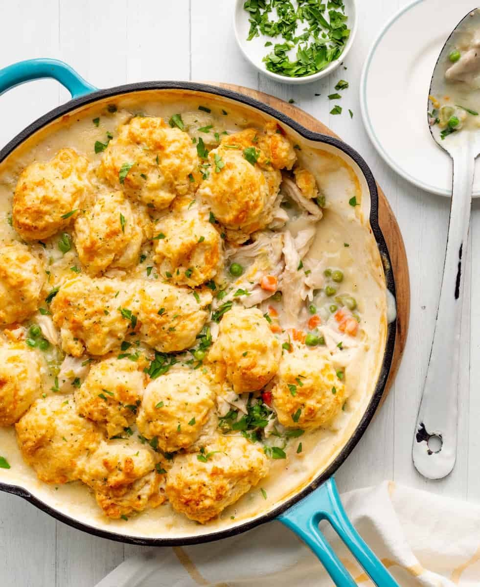 Chicken Cobbler with Red Lobster Cheddar Biscuit Topping